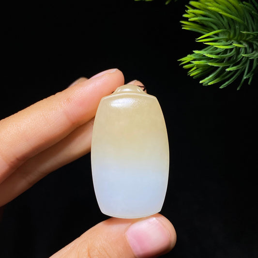 和田玉糖白无事牌（25.9g）
