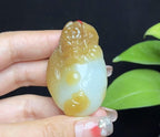 新疆和田玉且末糖羊脂玉望子成龙（39.4g）