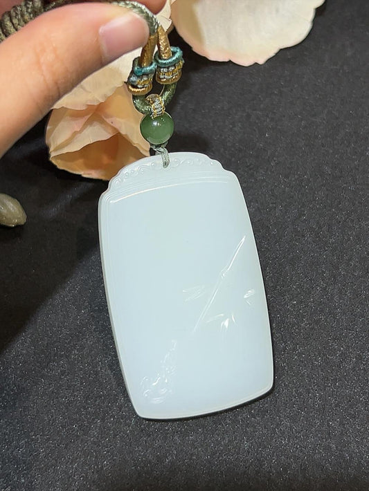 和田玉且末料羊脂玉节节高升（60.6g）