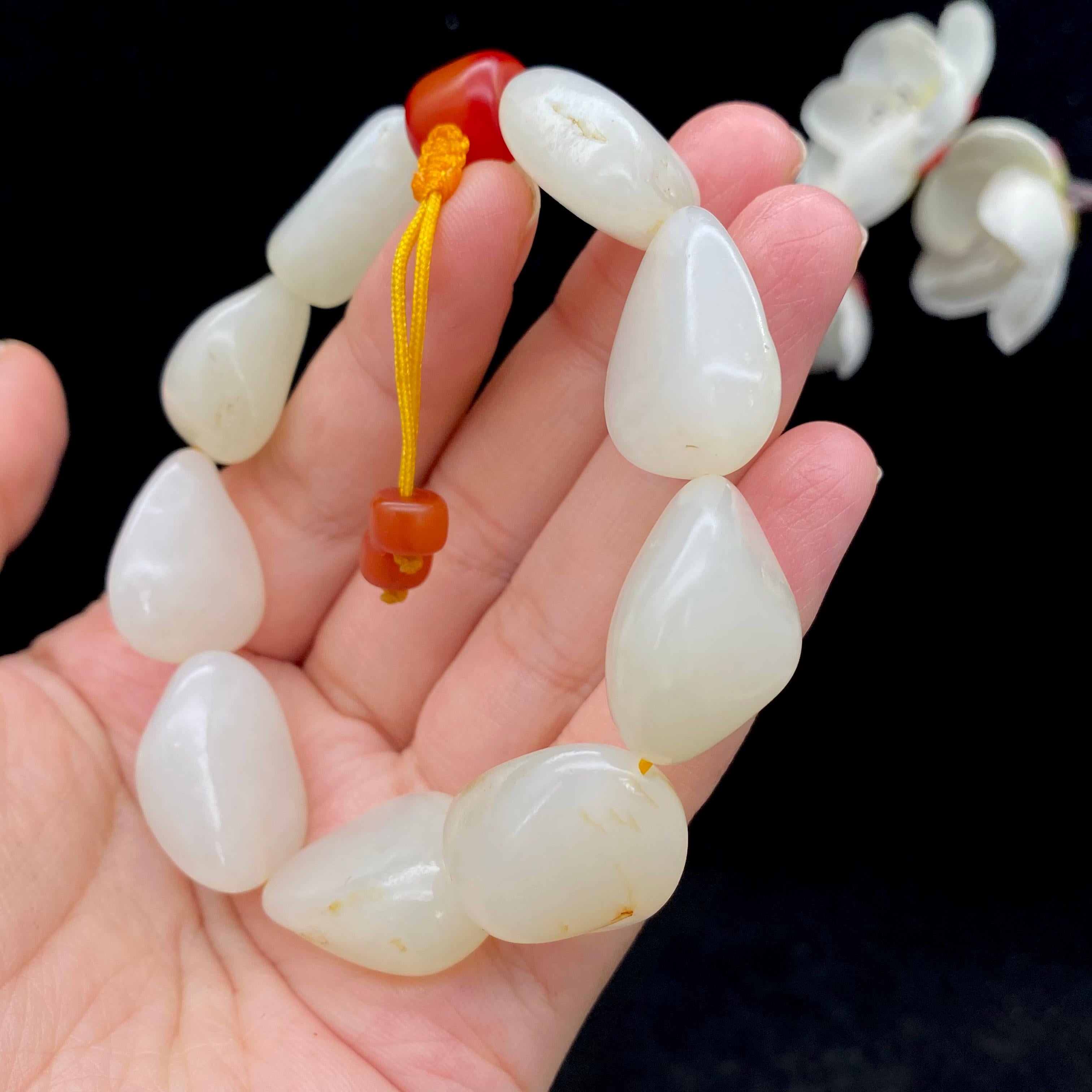 和田玉白玉籽料【精品手串】（57.3g）