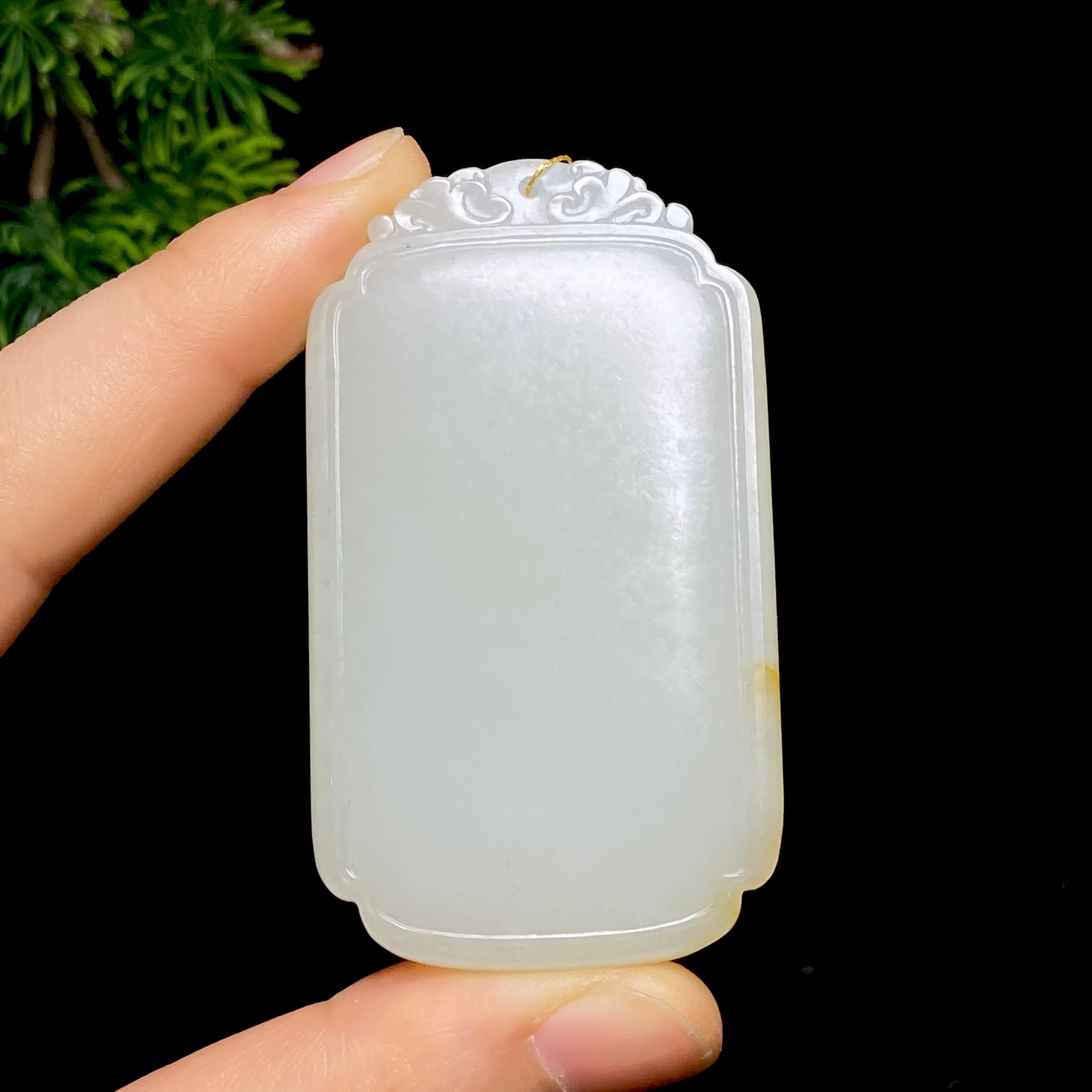 和田玉籽料无事牌（59.8g）