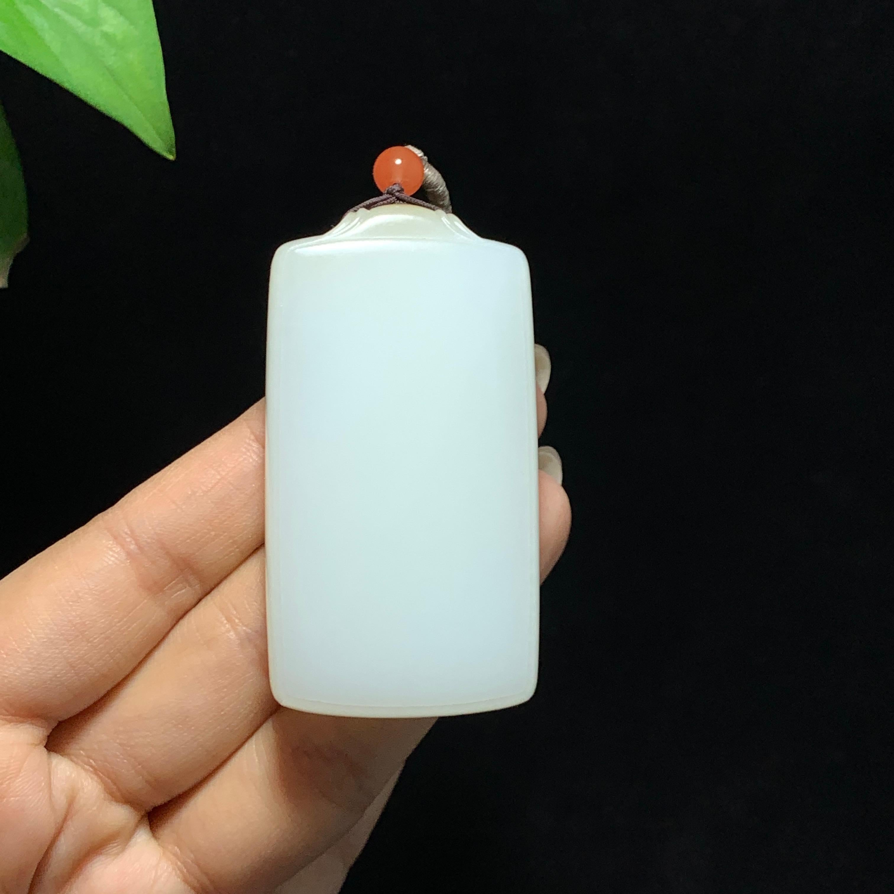 和田山料糖白玉无事牌（70.7g）