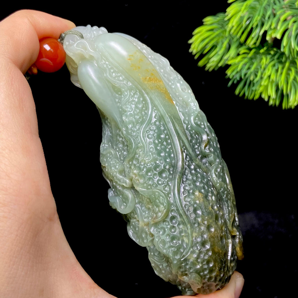 和田玉籽料白菜把件（227.7g）
