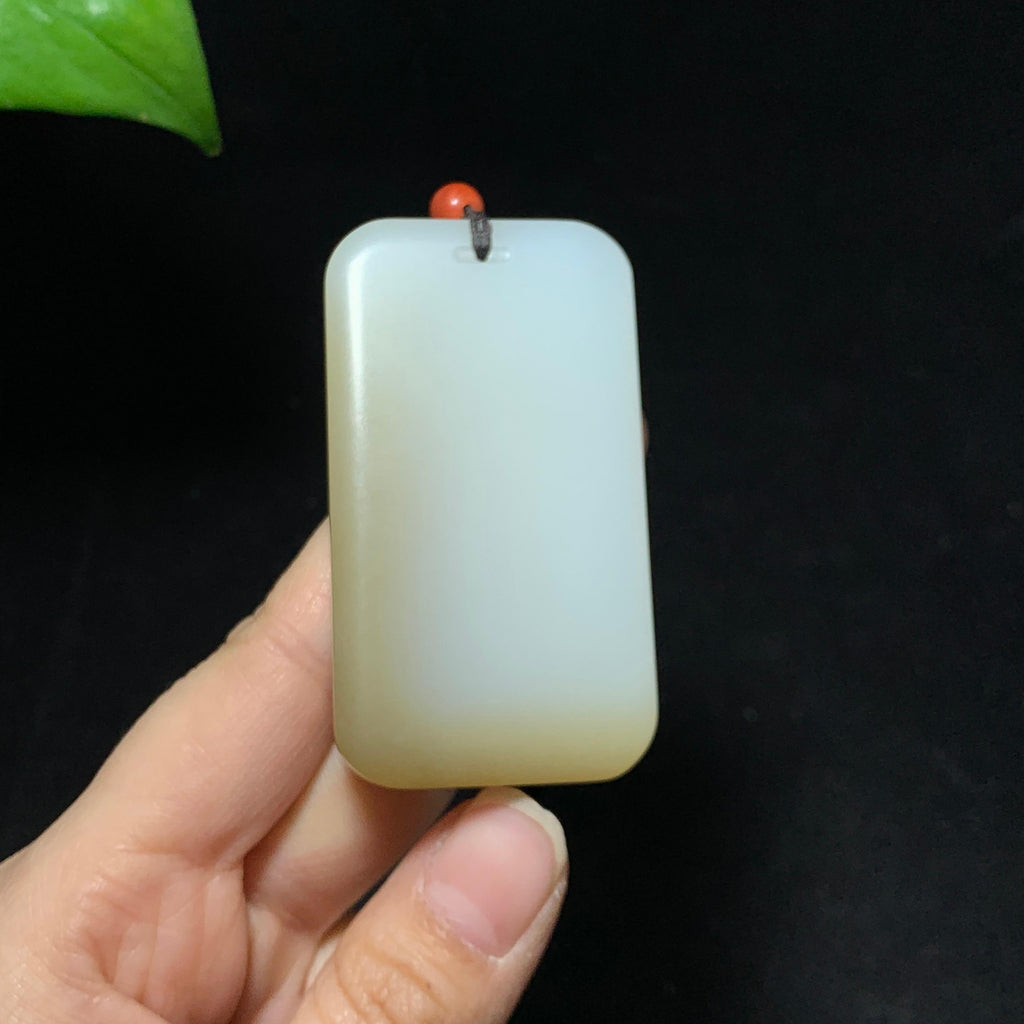 收藏级新疆且末糖白玉关公挂件（72.5g）