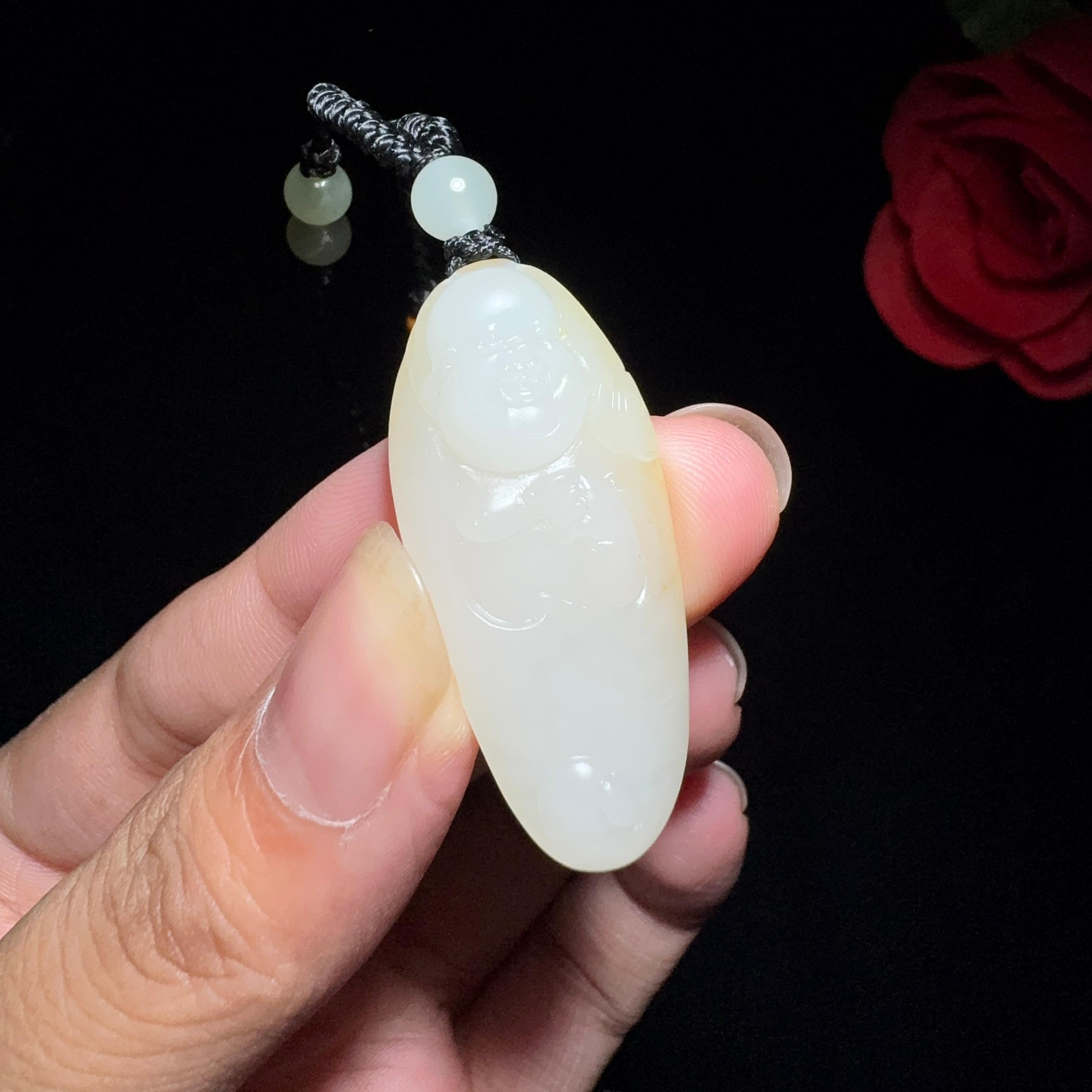 秒杀和田玉籽料佛公挂件（7.3g）