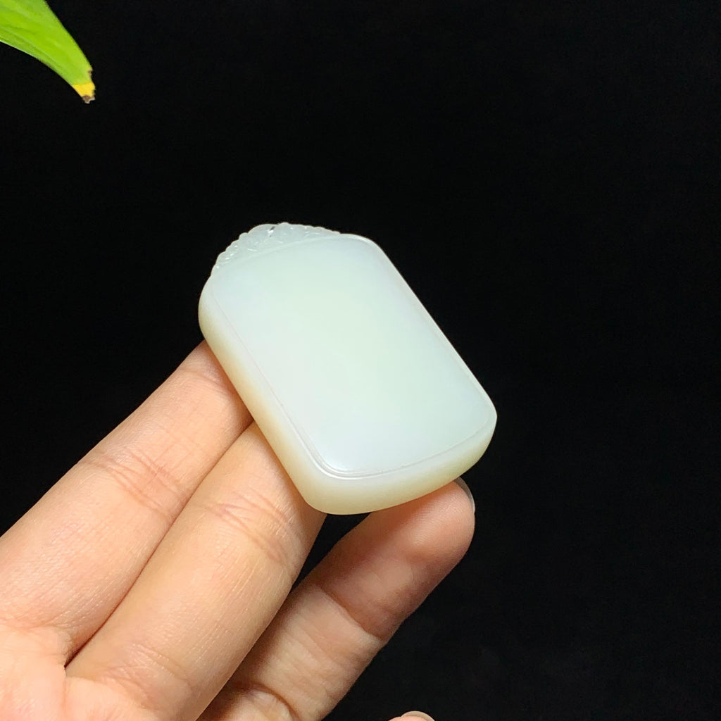 和田山料白玉无事牌挂件（37.7g）