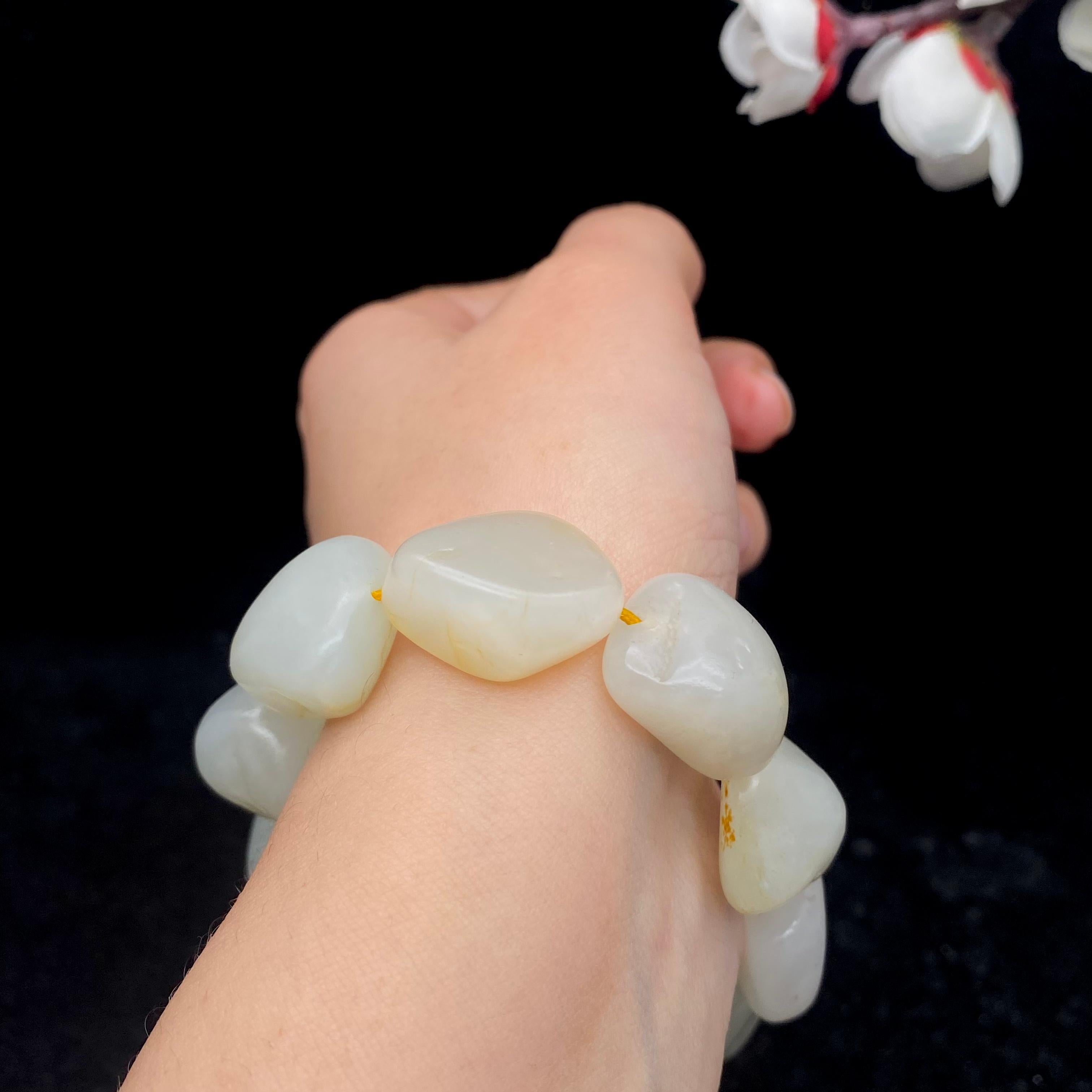 和田玉白玉【精品手串】（61.6g）