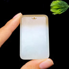 和田玉糖白无事牌（37.5g）
