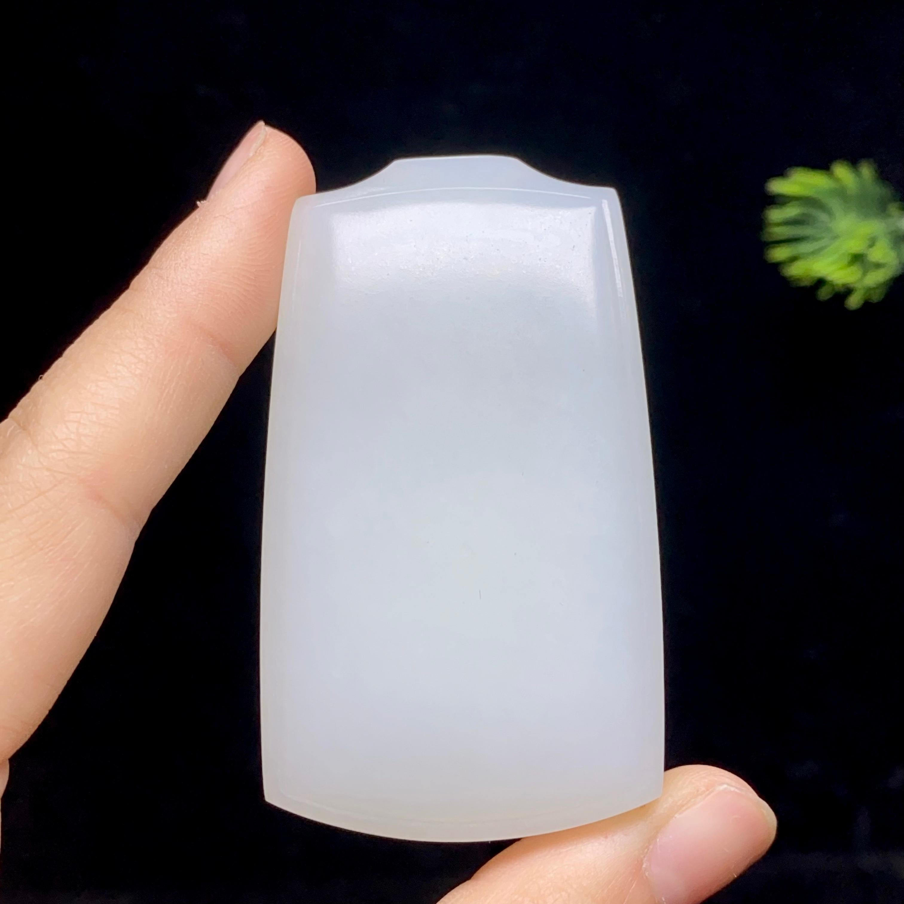 和田玉白玉无事牌（77.1g）