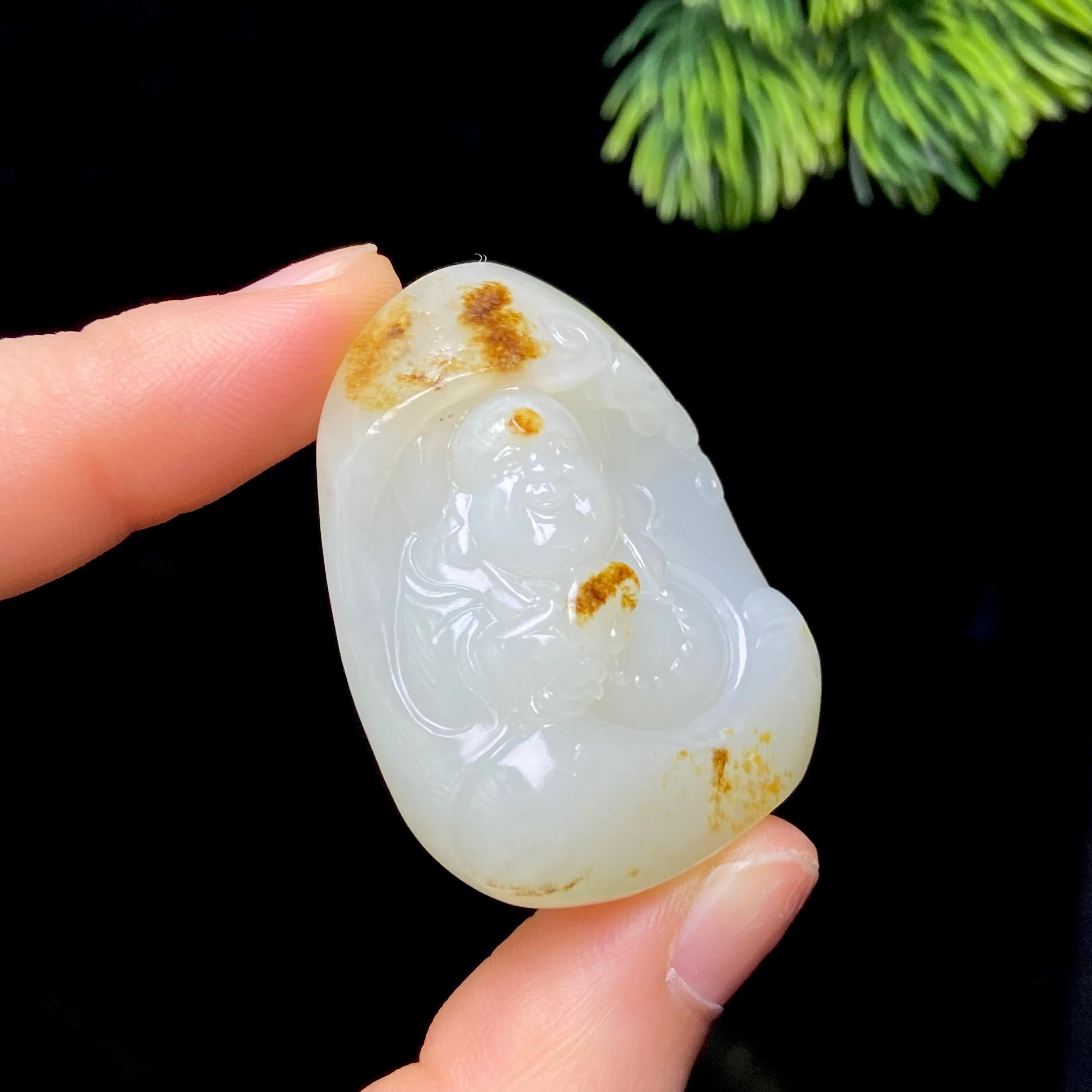 和田玉籽料佛公（39.6g）