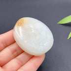 和田玉羊脂白玉观音玉牌（73.27g）