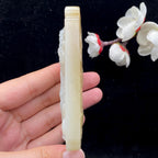 和田玉糖白【关公】手把件（130g）