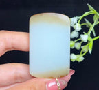 和田玉天地糖白平安无事牌（45.2g）