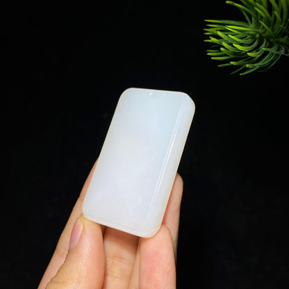 和田玉白玉无事牌（31.6g）