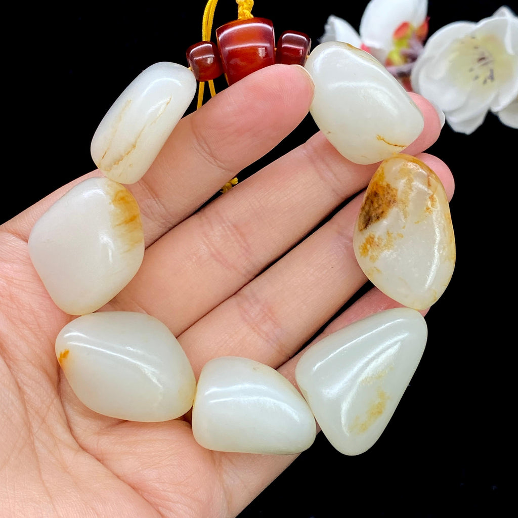 和田玉黄皮籽料【精品手串】（98g）