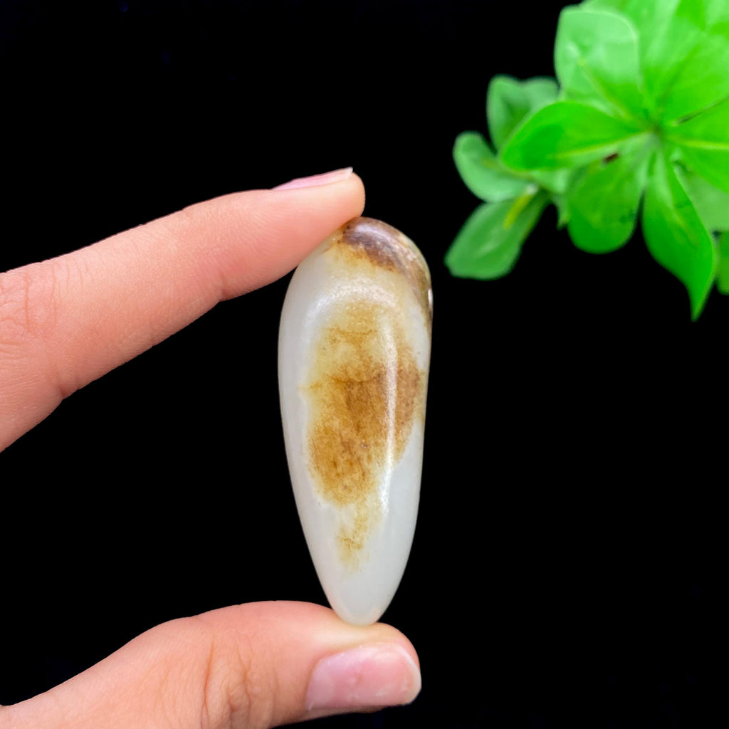 和田玉秋梨皮籽料手把件（69.2g）