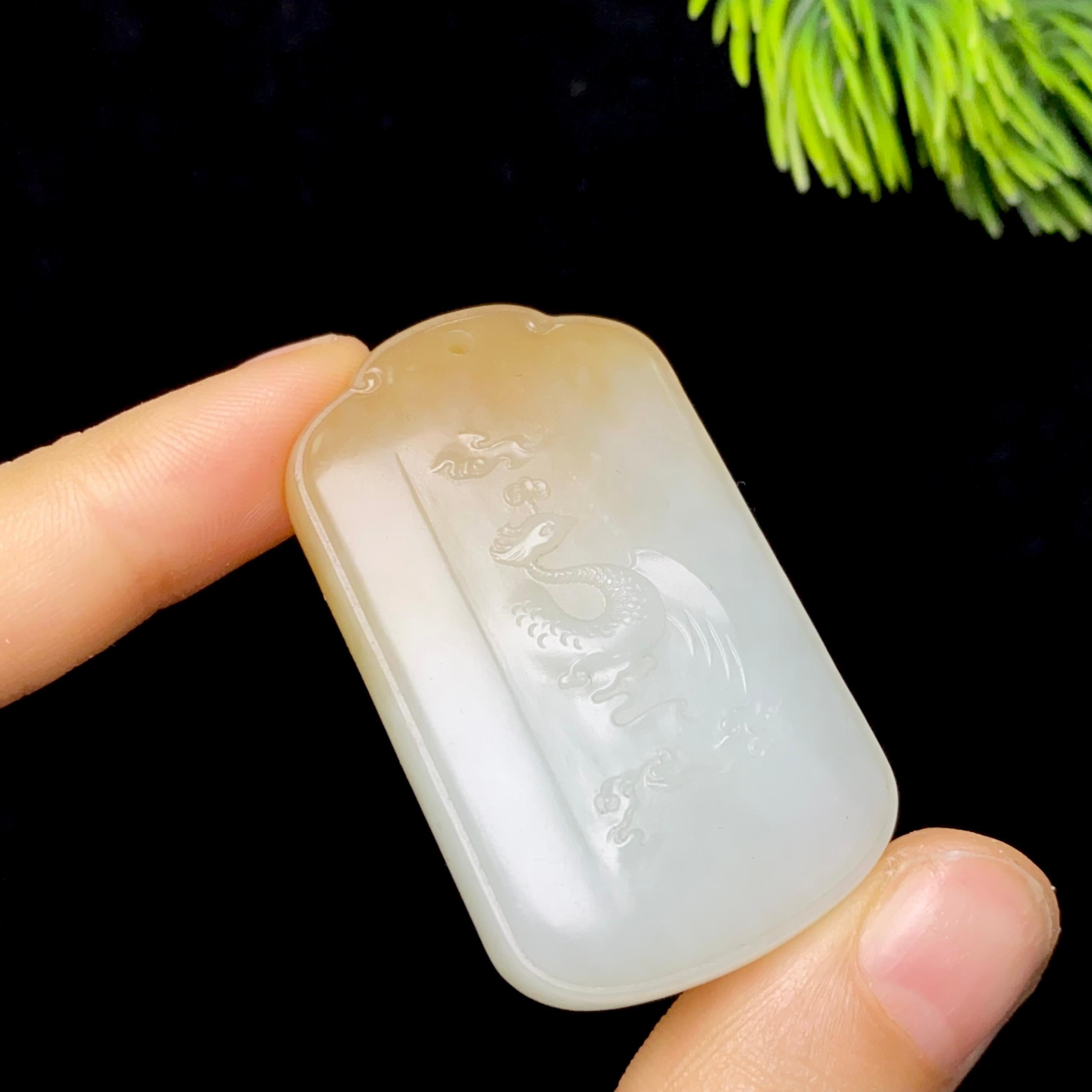 和田玉糖白凤凰挂件（25.4g）