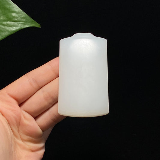 和田羊脂白玉平安无事牌（82.5g）