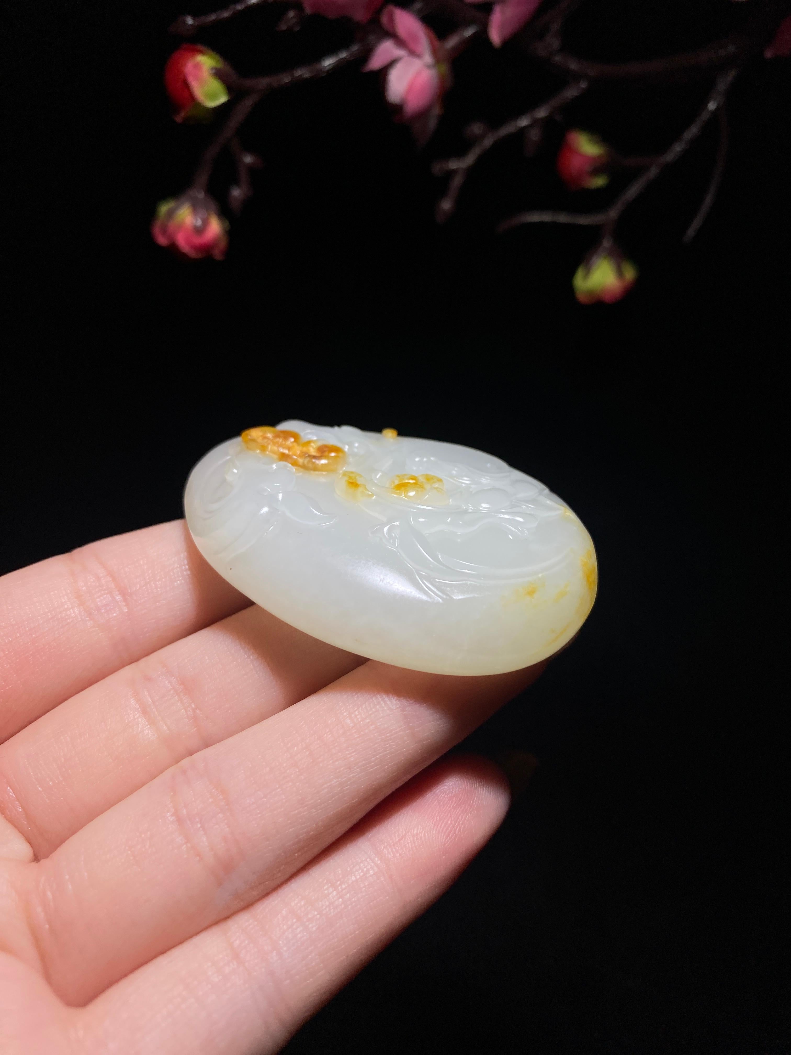 和田玉籽料白玉悟道（46.8g）