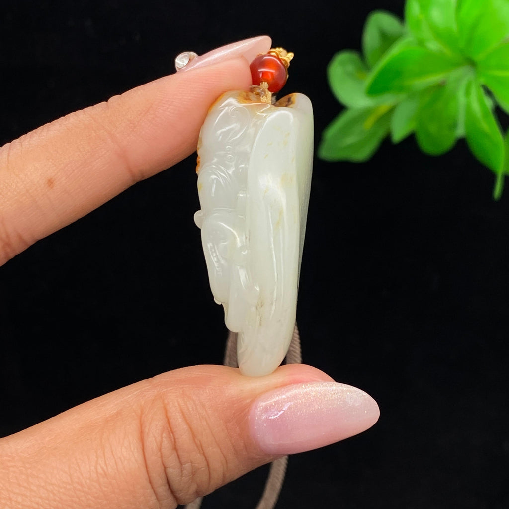 和田玉白玉籽料【大象】挂件（34.7g）
