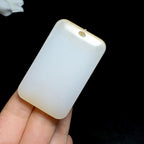 精品和田羊脂糖白玉无事牌（54.7g）