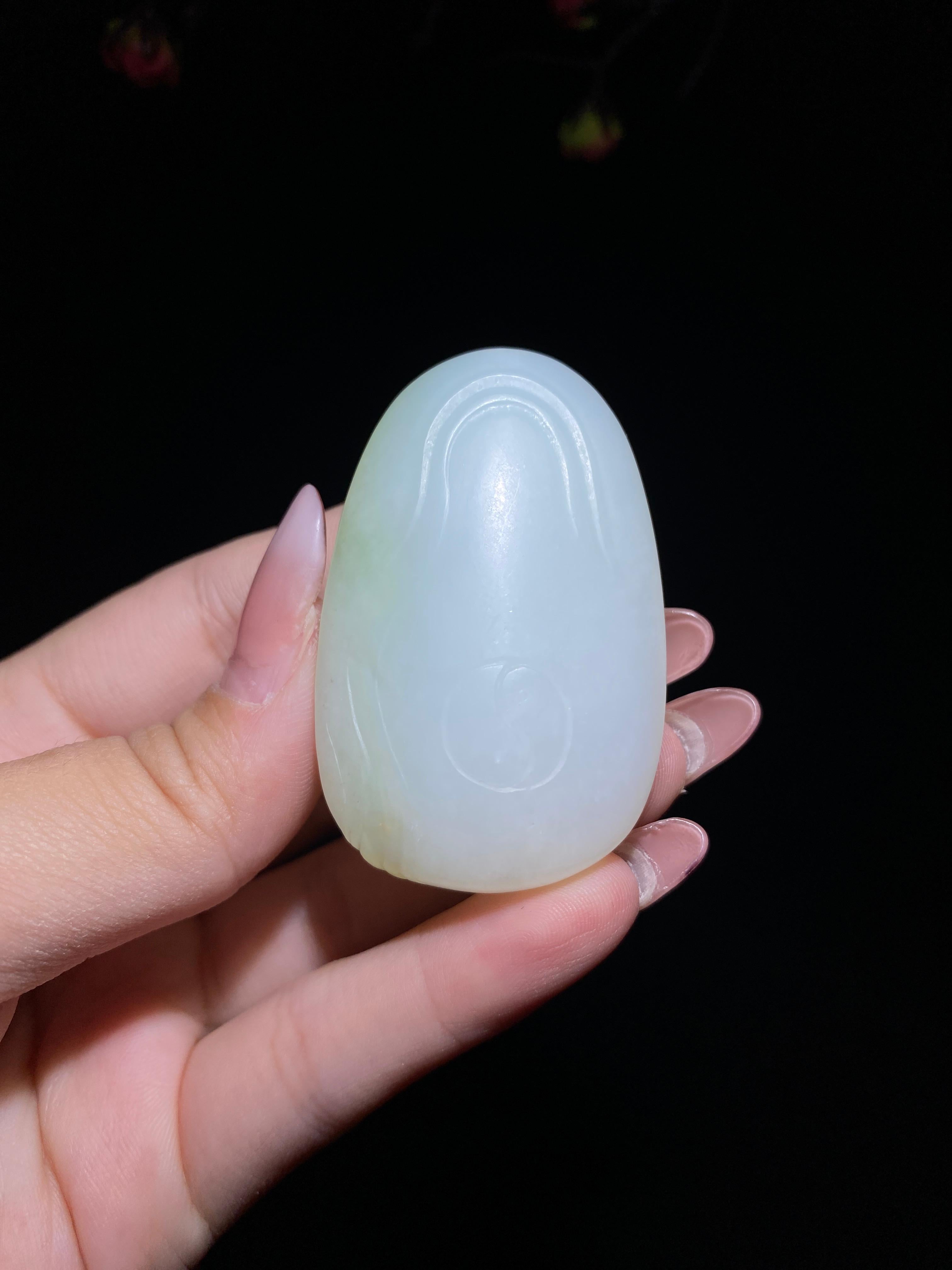 和田玉翠青牛挂件（48.8g）