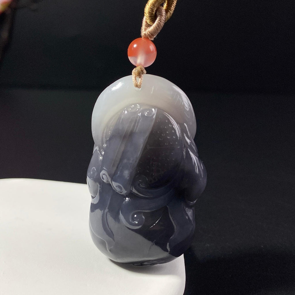 和田玉紫罗兰财神2607190024（40.9g）