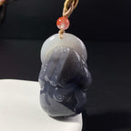 和田玉紫罗兰财神2607190024（40.9g）