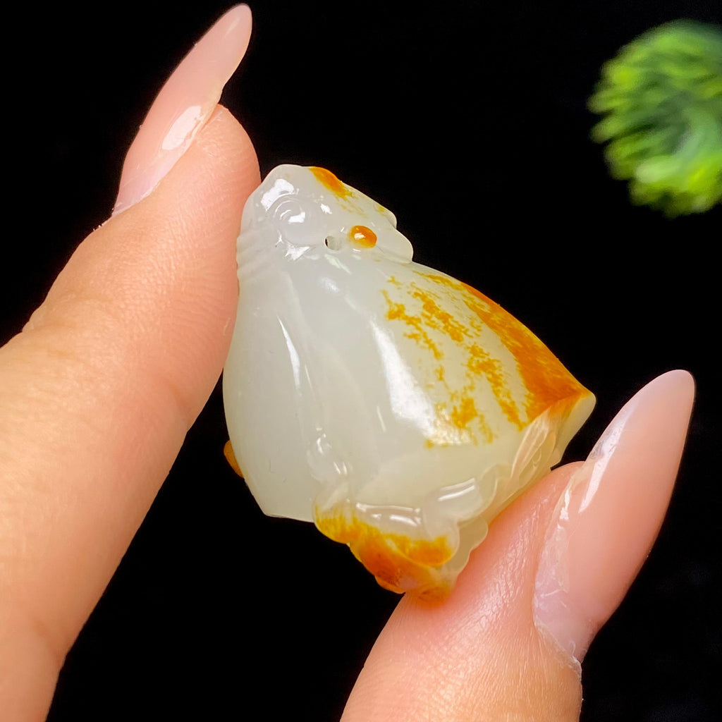 和田玉籽料莲蓬挂件（16.2g）