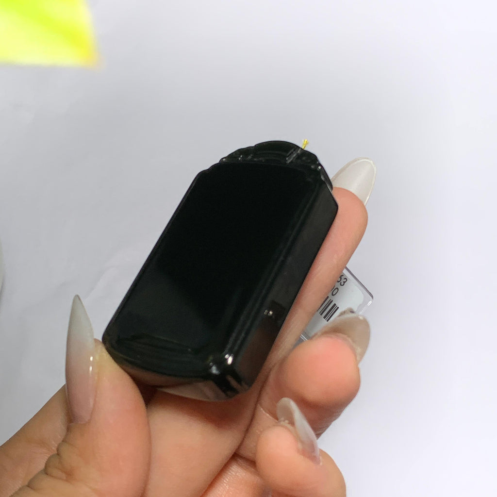 和田山料黑青无事牌挂件（50.0g）