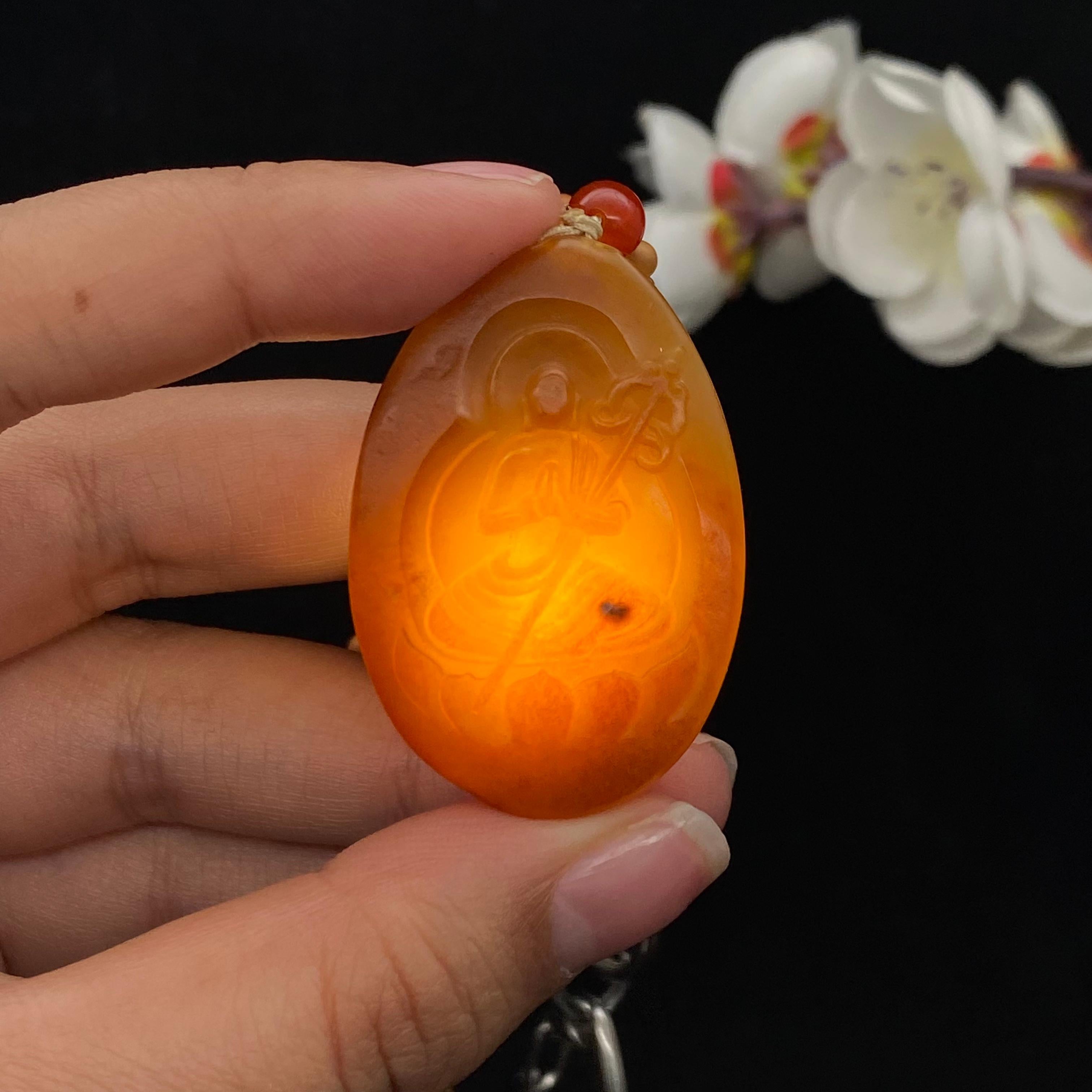 和田玉黄沁皮籽料【悟道】（20.4g）