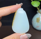 新疆和田玉且末糖白羊脂玉平安无事牌（27.5g）