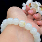 和田玉白玉籽料【老型珠手串】（54.6g）