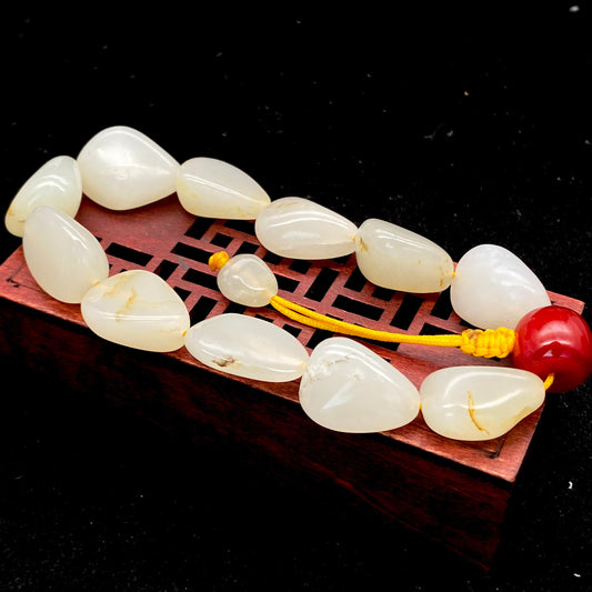 和田玉-白玉【精品手串】（48.1g）