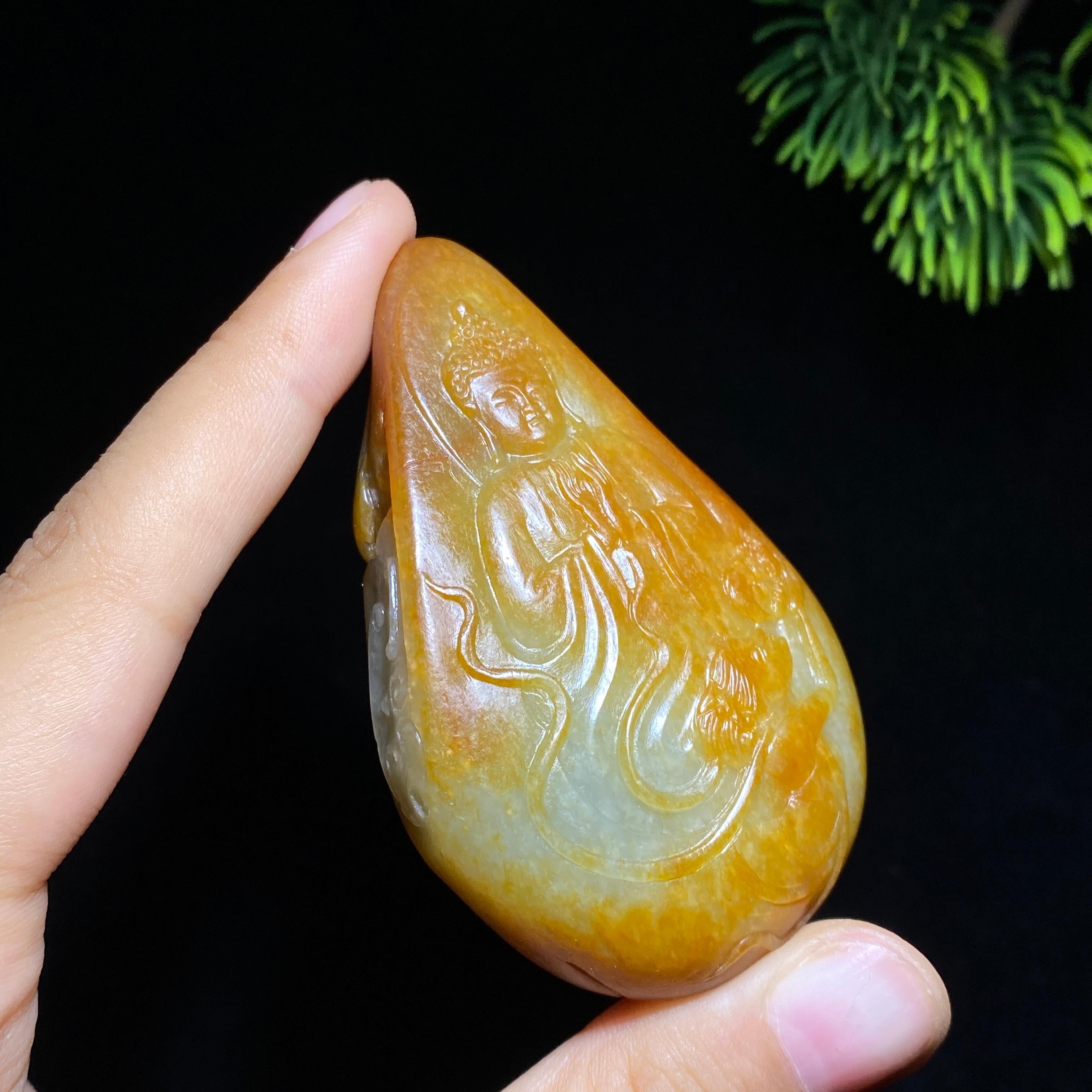 和田玉籽料大日如来（91.3g）