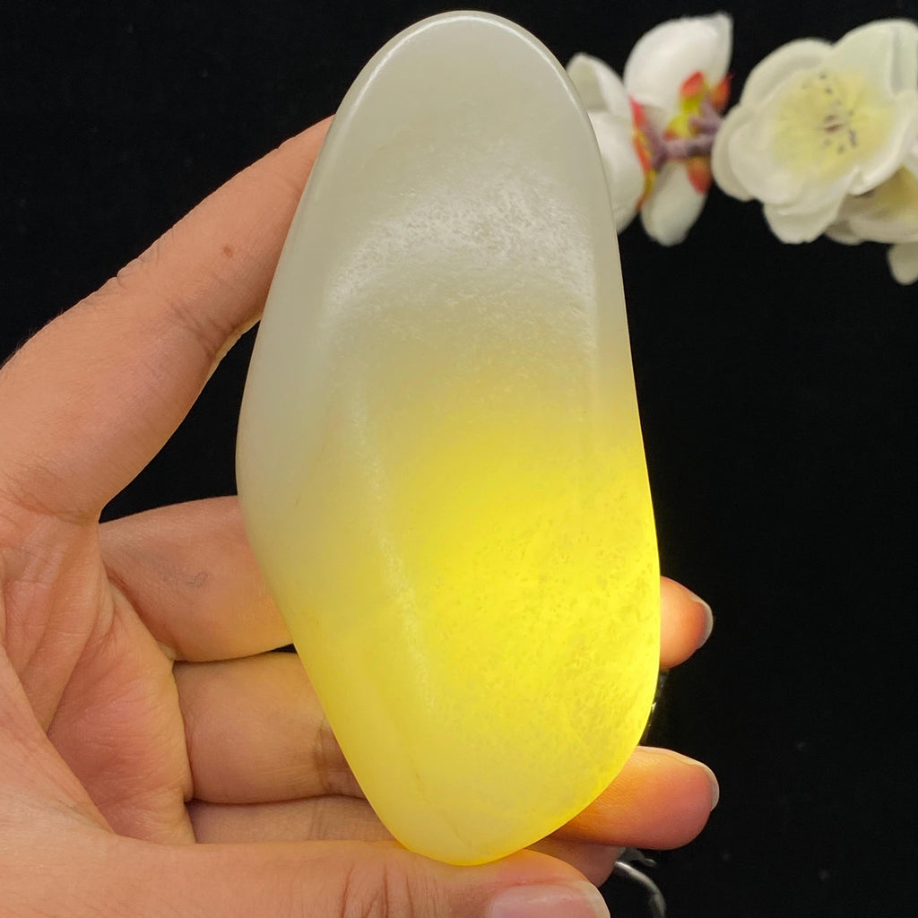 和田玉白玉籽料手把件（173.4g）