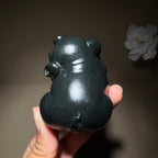 和田黑青手把件猪（210.7g）