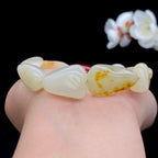 和田玉洒金皮籽料【精品手串】（42.3g）