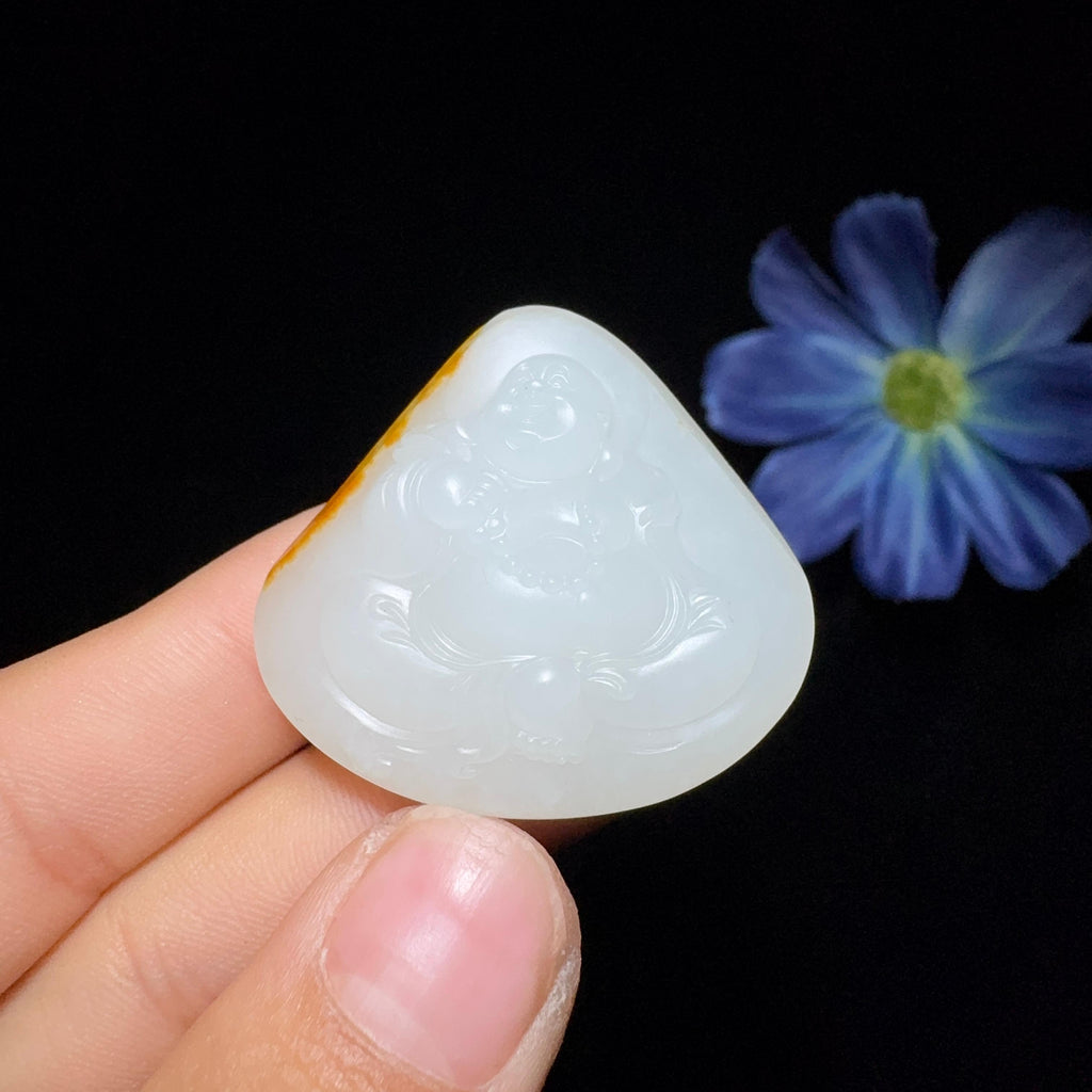 和田玉籽料挂件佛公（22.3g）