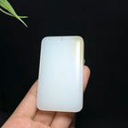 高品质和田羊脂糖白玉无事牌（82.0g）