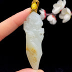 和田玉籽料【仿古龙】挂件（22.2g）