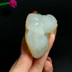 收藏级新疆和田玉籽料貔貅手把件（97.0g）