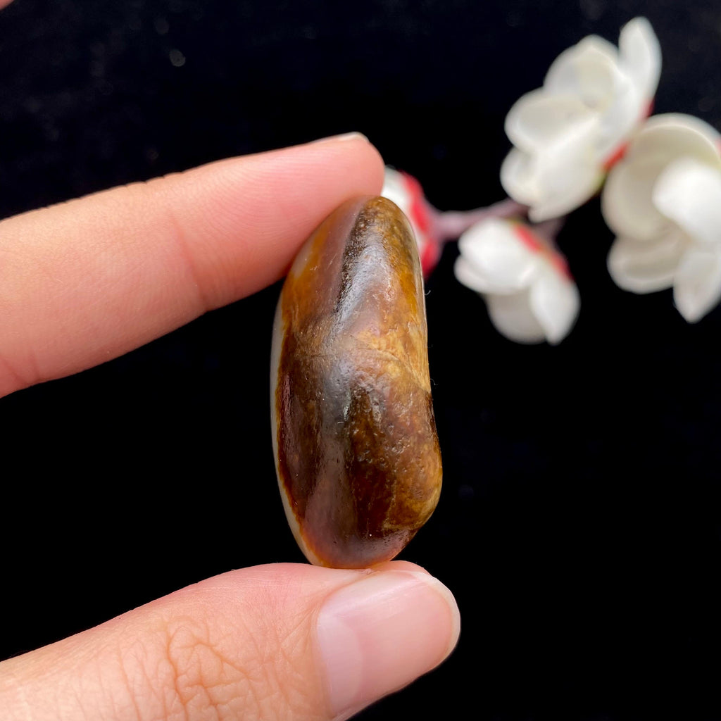 和田玉聚黄皮籽料挂件（27g）