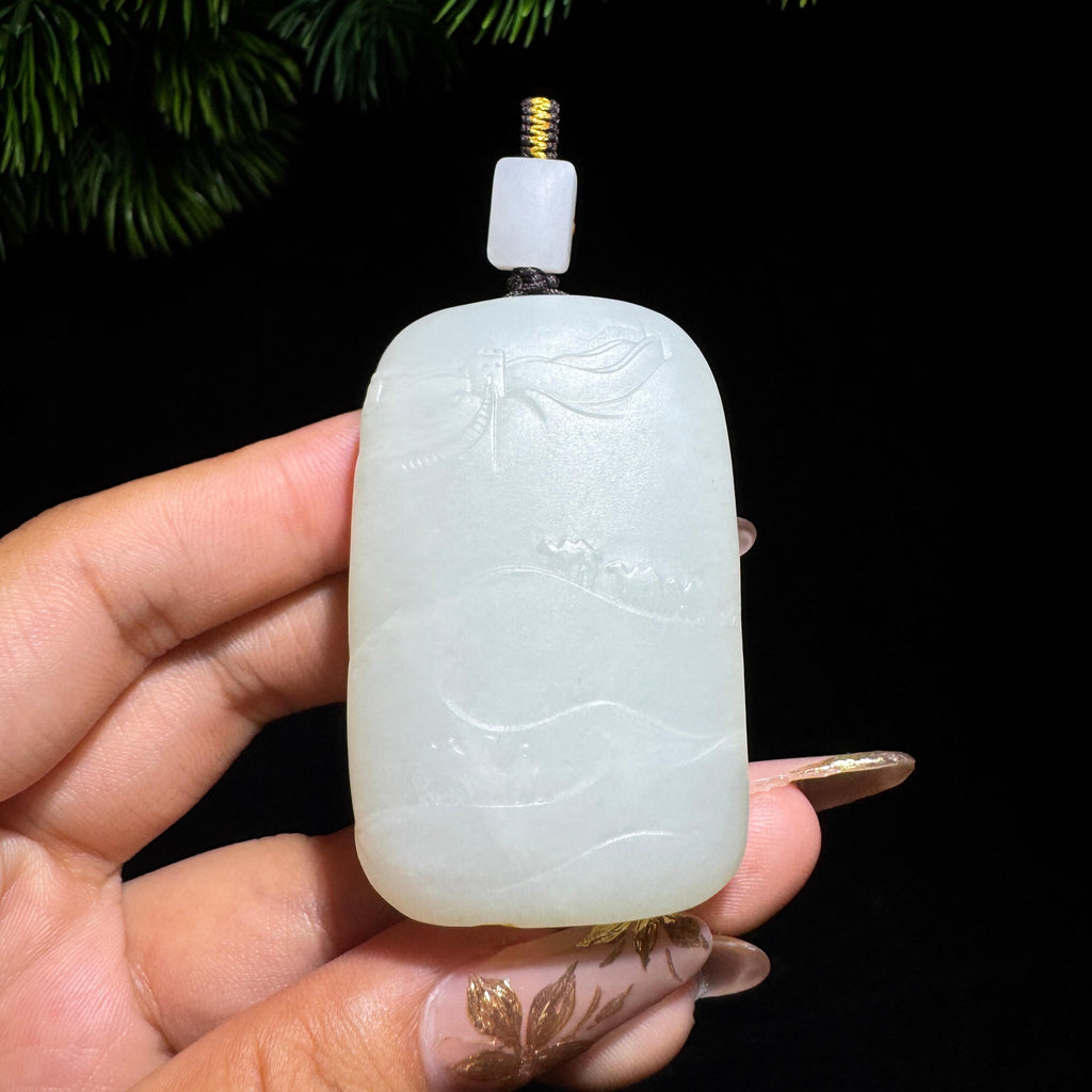 和田玉籽料红皮无事牌（80.0g）