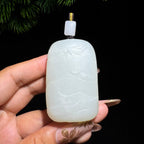 和田玉籽料红皮无事牌（80.0g）
