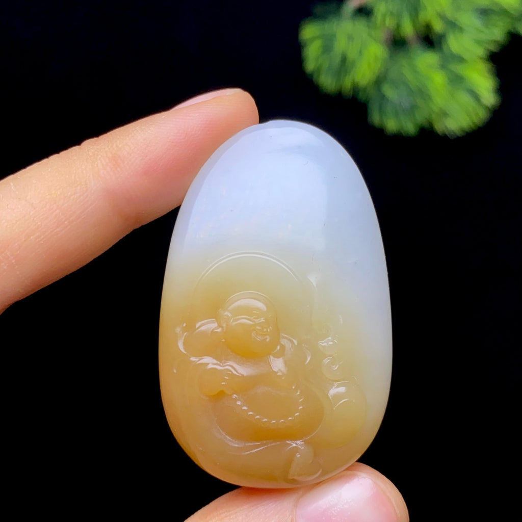 和田玉糖白佛公（30.7g）