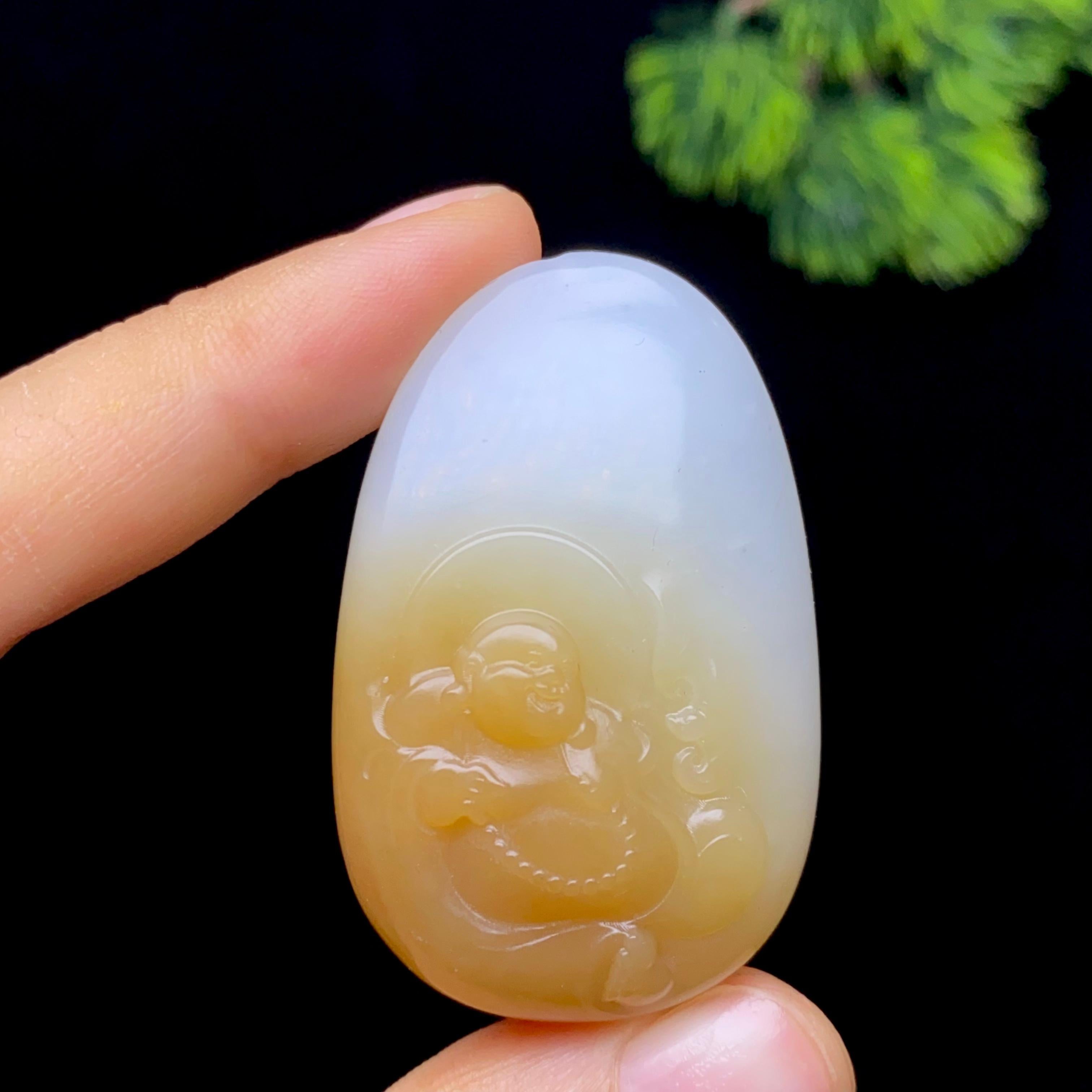 和田玉糖白佛公（30.7g）