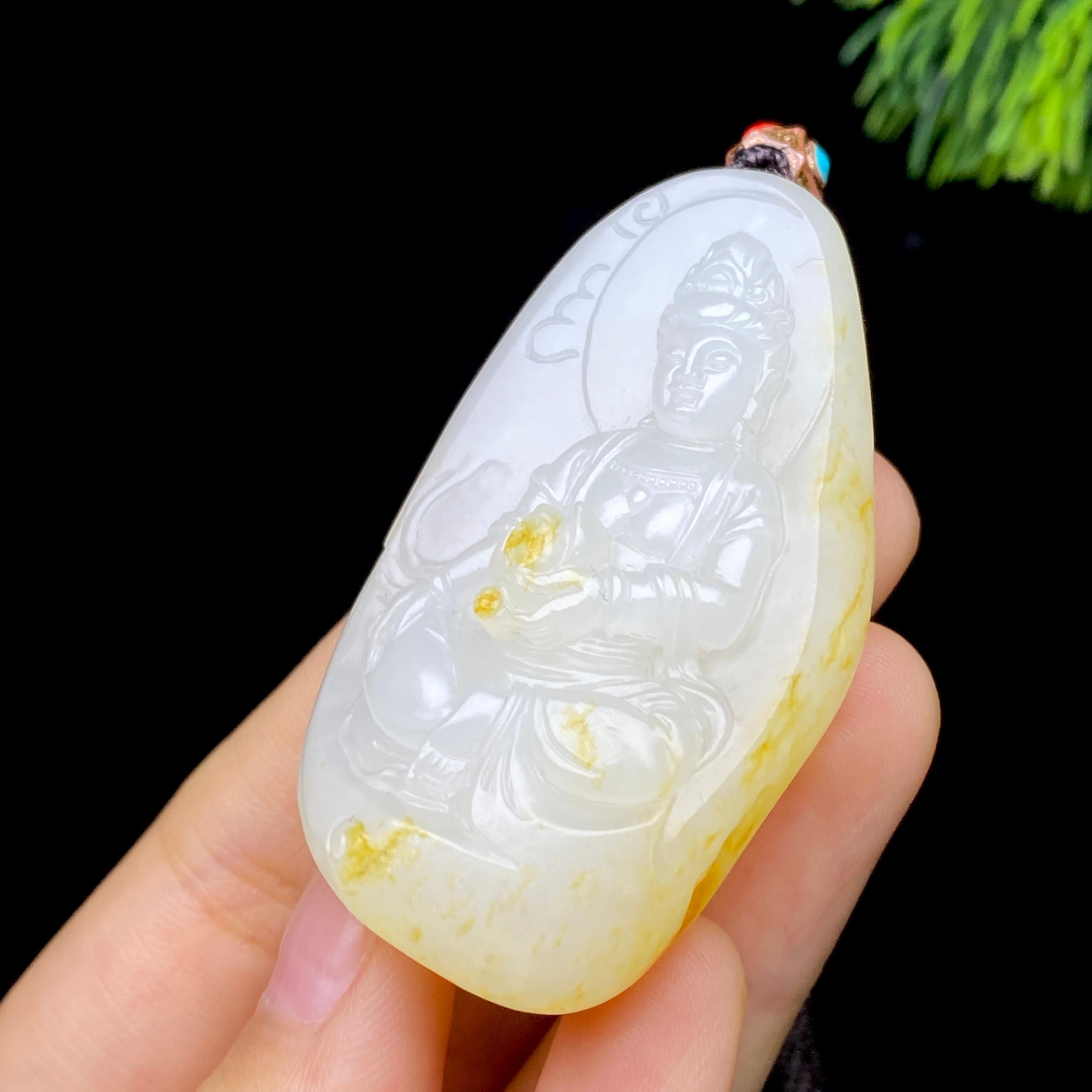 和田玉籽料观音（47.1g）