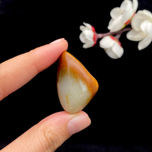 和田玉聚黄皮籽料原石（17.1g）