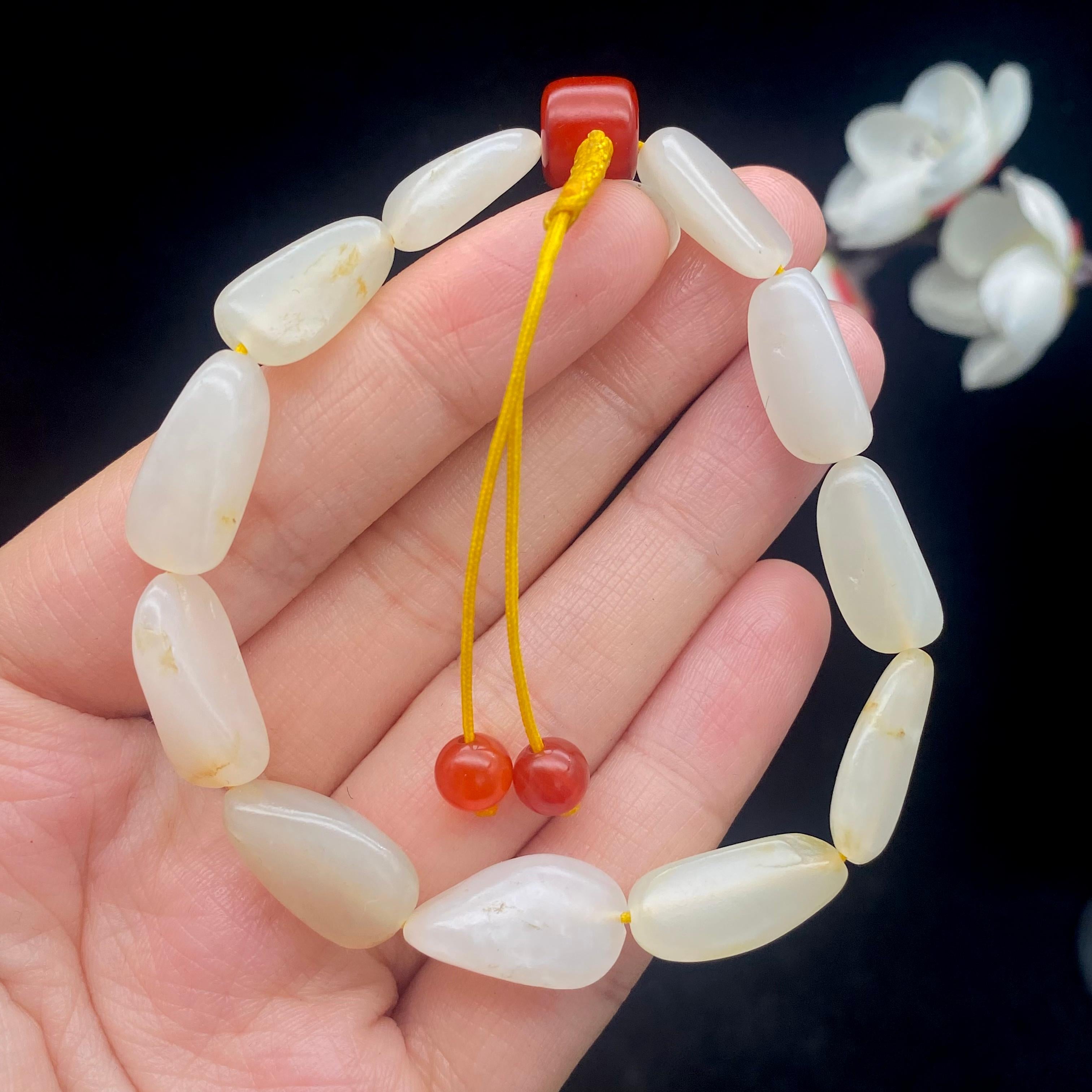 和田玉黄皮籽料【精品手串】（18.3g）